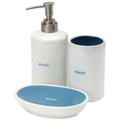 Tu 3 Piece Words Bathroom Accessories Set