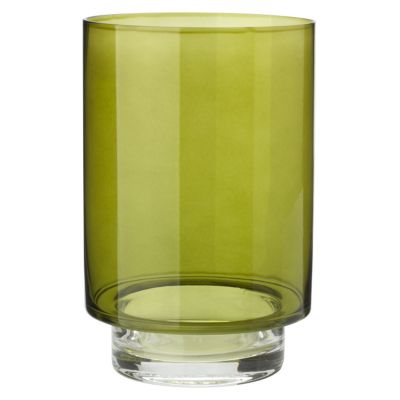 Tu Green Glass Hurricane Lantern Statutory