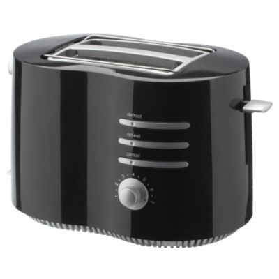 Statutory Sainsburys 2 Slice Toaster Black