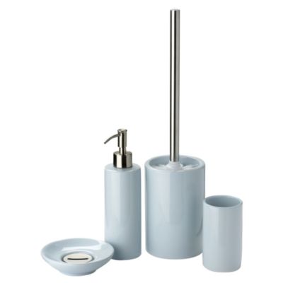 Unbranded TU Blue Slim Ceramic 4-Piece Bathroom