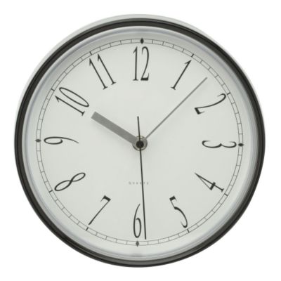 Tu Metal-Cased Wall Clock Black