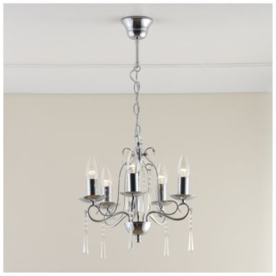 Statutory Tu 5 Light Chrome Chandelier