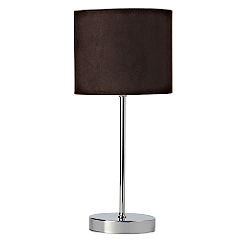 Tu Touch Stick Lamp Faux Suede Chocolate