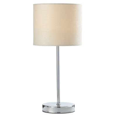 Statutory Tu Touch Stick Lamp Faux Suede Cream