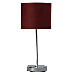 Statutory Tu Touch Stick Lamp Faux Suede Red