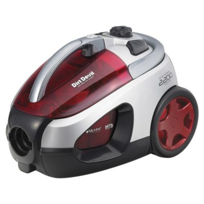 Dirt Devil 2200W Bagless Vacuum Cleaner Red and Silver