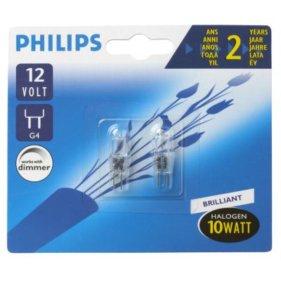 Philips 10W G4 Halogen Capsule Twin Pack