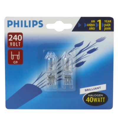 Philips 40W G9 Halogen Capsule Twin Pack