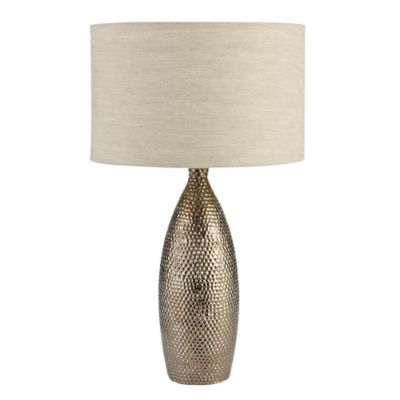 Statutory Tu Hammered Effect Ceramic Lamp