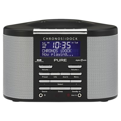 PURE Chronos iDock DAB/FM Clock Radio Black