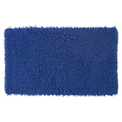 Tu Shaggy Chenille Bath Mat Electric Blue