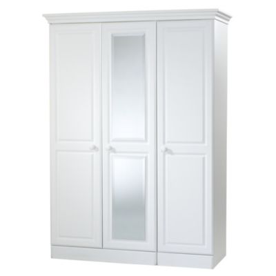 Consort Valenica 3 Door Centre Mirror Wardrobe   Cornice