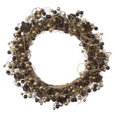 Unbranded Sainsburys Wreath 12` Gold and Black