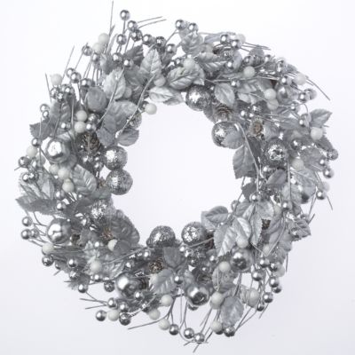 Sainsburys Wreath 12` Silver Statutory