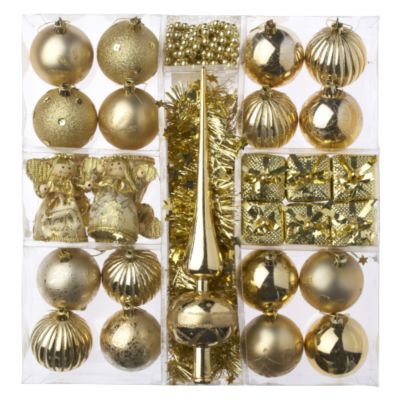 Sainsburys 29-peice Gold Decorations Box