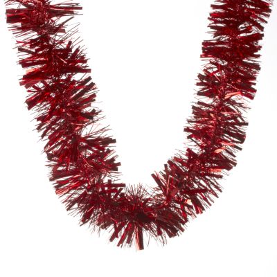 Sainsburys Luxury Tinsel 2m Red Statutory