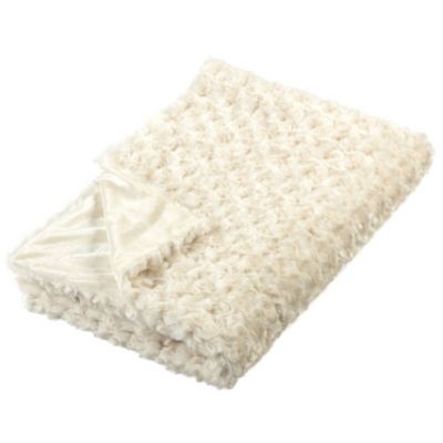 Unbranded Tu Cream Teddy Faux Fur Throw Statutory