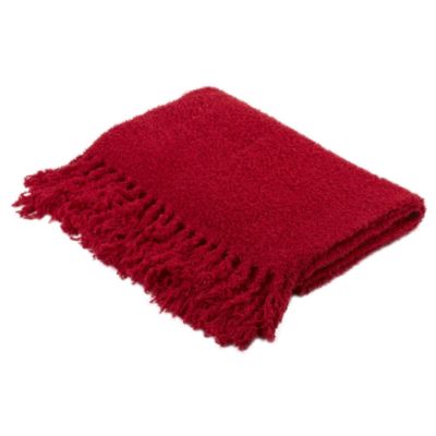 Unbranded Tu Red Cropped Chenille Throw Statutory