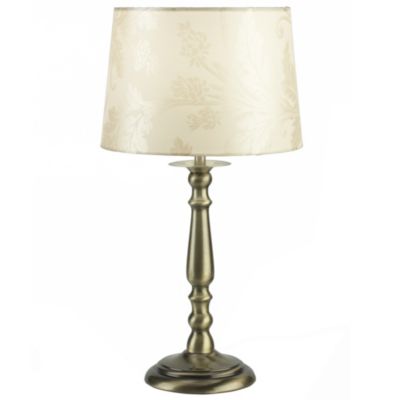Tu Antique Brass Jacquard Candlestick Lamp