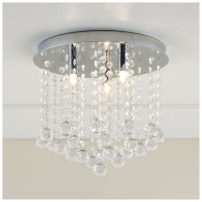 Statutory Tu Crystal Flush Ceiling Light