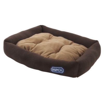 Rectangular Pet Bed Brown/Tan Statutory