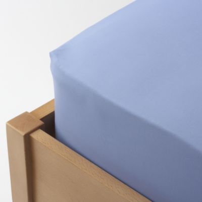 Tu Fitted Sheet Plain Non-iron Blue