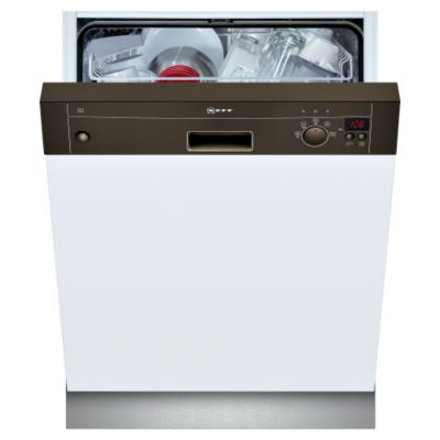 Neff S44E45B0GB Semi Integrated Dishwasher Brown