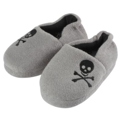 Child's Slippers Grey and Black