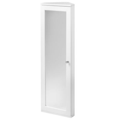 Tu Tall White Mirror Corner Cabinet