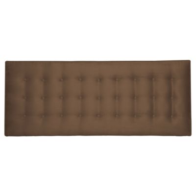 Statutory Silentnight Calella Faux Suede Headboard Chocolate