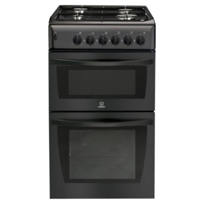 Indesit KD3G2SAIR Gas Cooker Anthracite