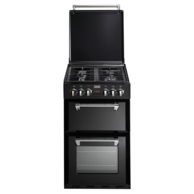 Stoves MRBK 55 Dual-fuel Double Oven Mini Range Cooker Black