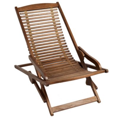 Sainsbury&39s FSC Wooden Deck Chair