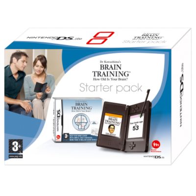 Nintendo DS Lite Handheld Console with Brain Training Black