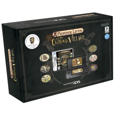 Nintendo DS Lite Handheld Console with Professor Layton Bundle Black