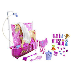 Mattel Barbie Shower And Showhorse