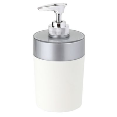 Tu White and Silver Soap Dispenser