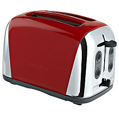Prestige Deco 2 Slice Toaster Red Statutory
