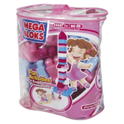 Mega Bloks 80-Piece Maxi Bag Pink