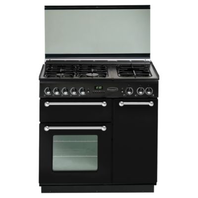 Rangemaster RMS90DFFBL/PDC 90 Dual Fuel Cooker Black Chrome