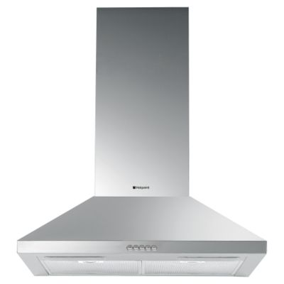 Hotpoint HE6TIX Chimney Cooker Hood Steel