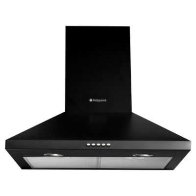 Hotpoint HE6TBK Chimney Cooker Hood Steel