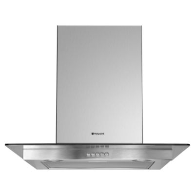 Hotpoint HD6TX Chimney Cooker Hood Steel and Glass