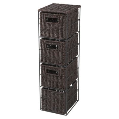 Sainsbury's Dark Seagrass 4 Drawer Tall Storage
