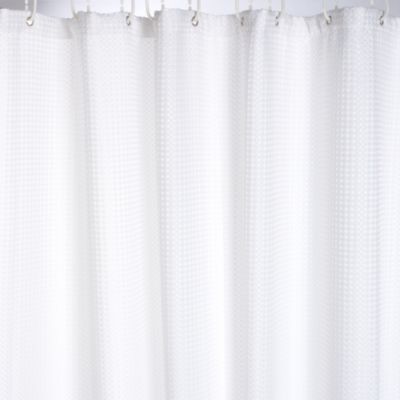 Tu Waffle Shower Curtain White