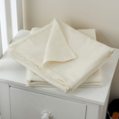 east Coast 2 Pack Cream Cot/Cot Bed Flannelette