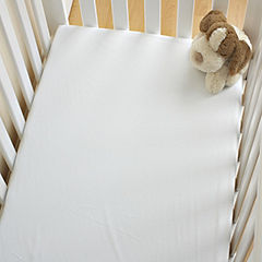Statutory East Coast White Cot Jersey Fitted Sheet