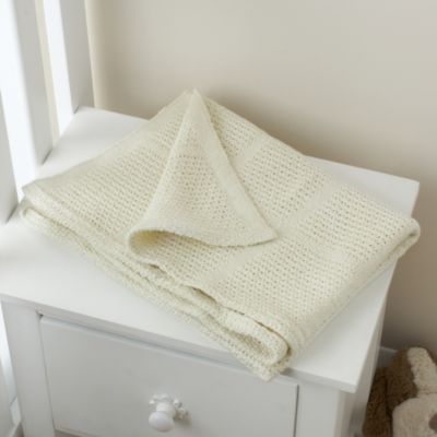 East Coast Cream Pram Cellular Blanket