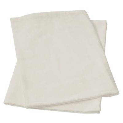 east Coast 2-Pack White Pram Flannelette Sheet