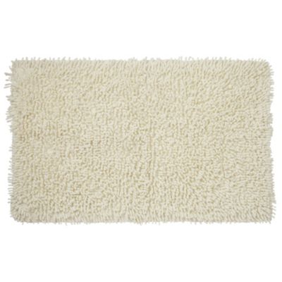 Tu Cream Shaggy Chenille Bath Mat